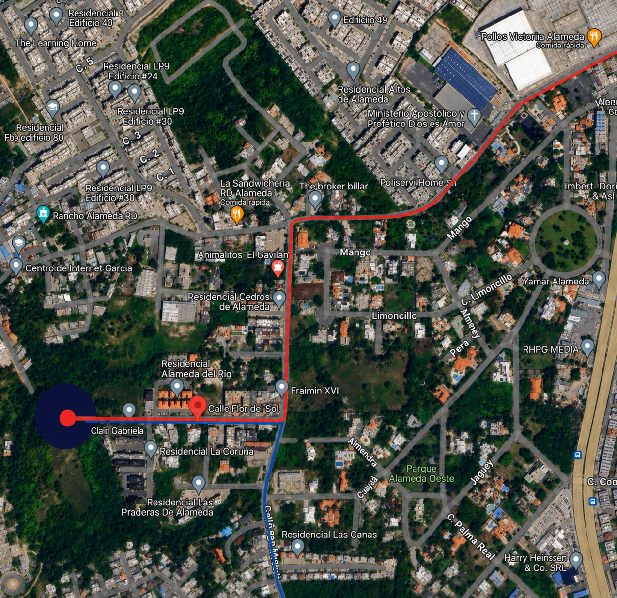 Mapa de ubicación Lilas de Alameda